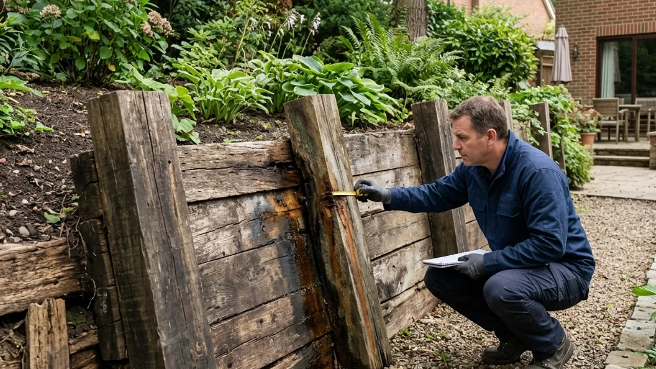 Retaining Wall Repairs & Replacement on a residential sloping site